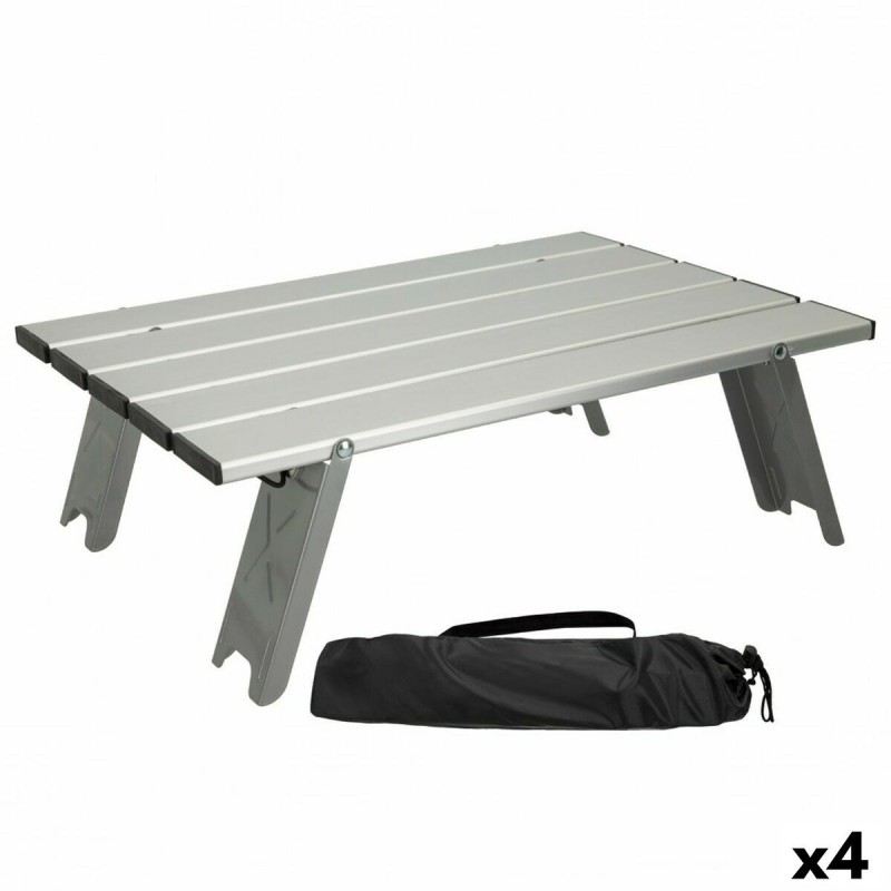 Table Piable Aktive Argenté Aluminium 40 x 13 x 28