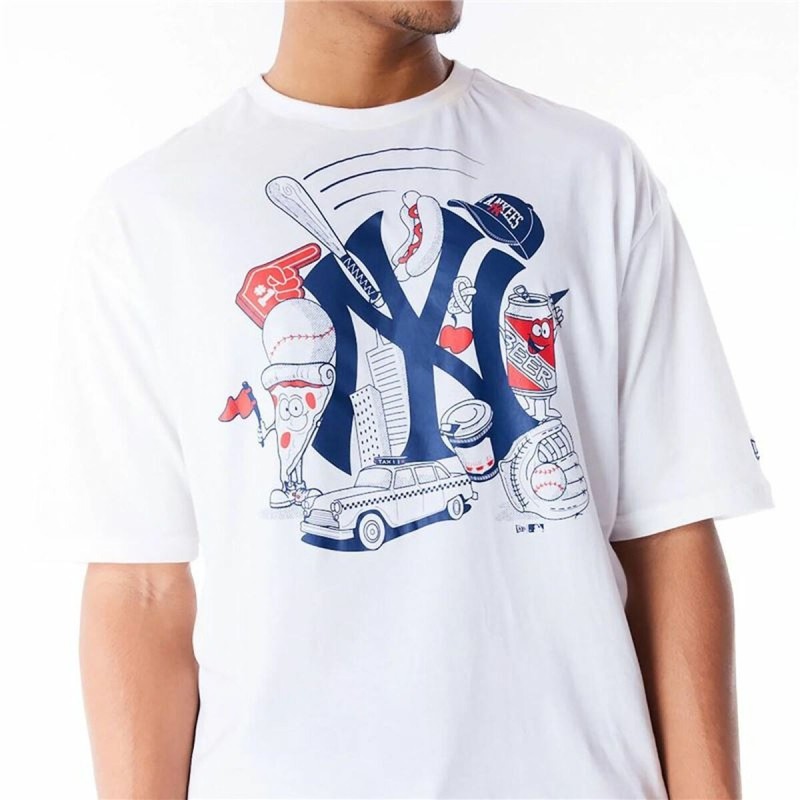 T-shirt à manches courtes homme New Era MLB FOOD GRPHC OS New York Yankees Blanc