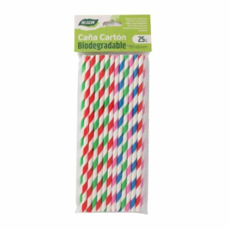 Pailles Algon Carton Multicouleur 25 Pièces 24 Unités