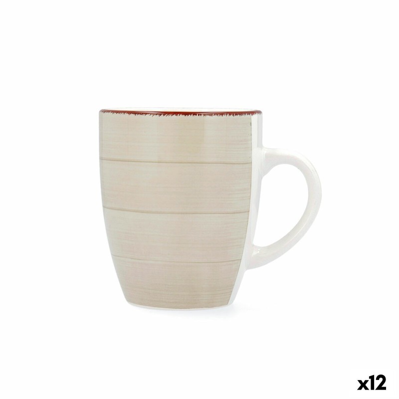 Tasse Quid Vita Morning Petit-déjeuner Céramique Beige 350 ml (12 Unités)