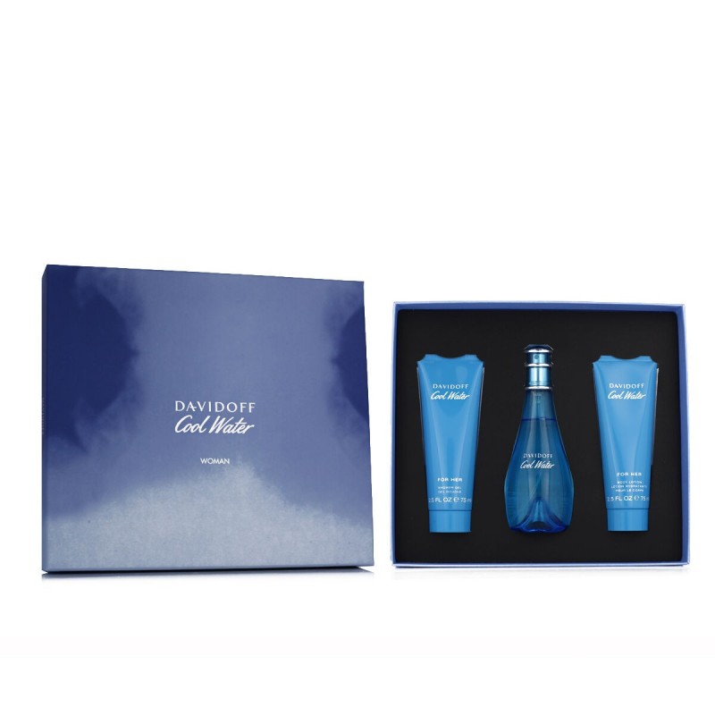 Set de Parfum Femme Davidoff Cool Water 3 Pièces