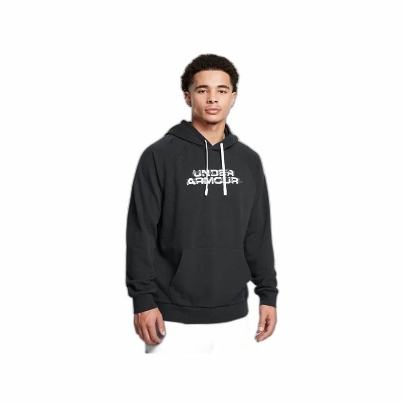 Sweat à capuche homme Under Armour Rival Flc Txtr Noir