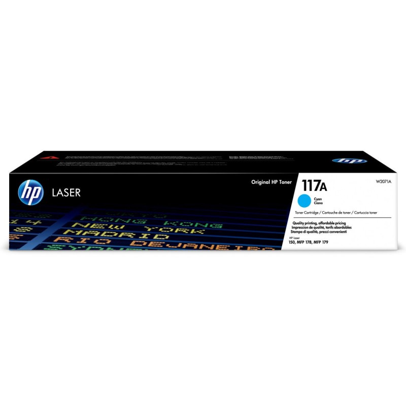 Toner original HP 117A Cyan