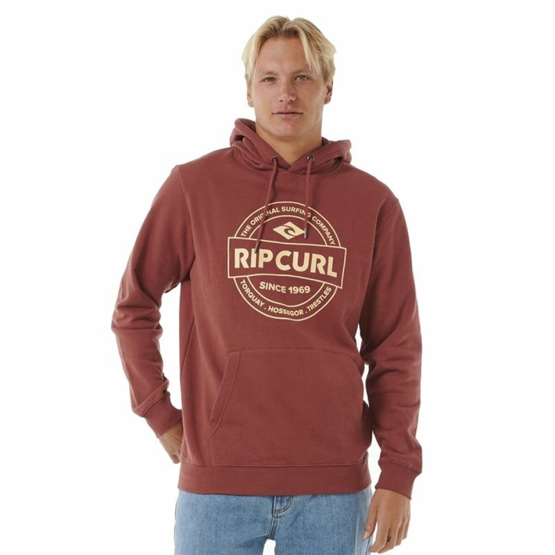 Sweat à capuche homme Rip Curl Stapler Hood Marron