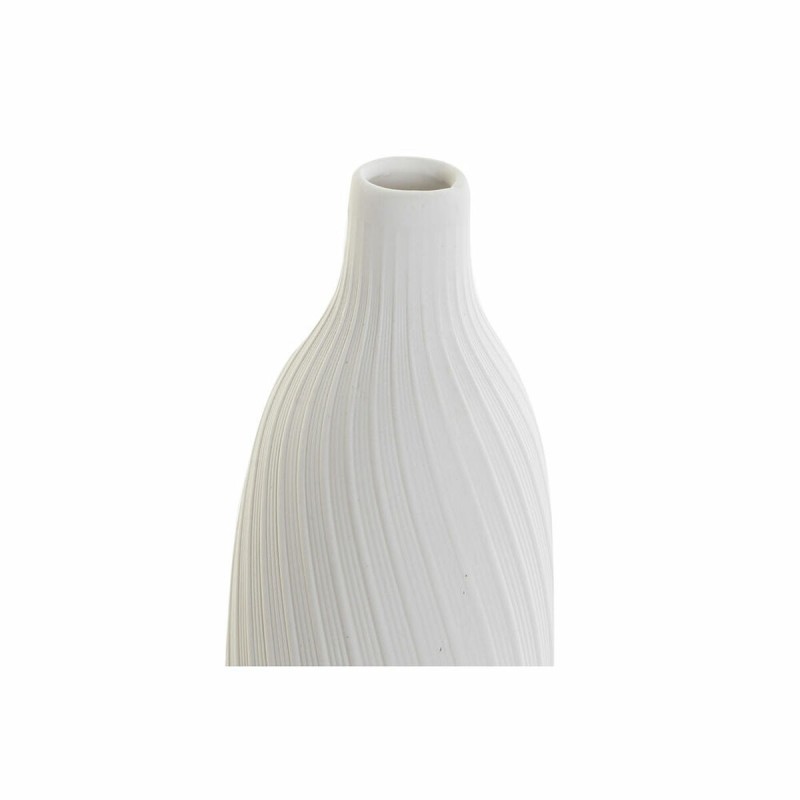 Vase DKD Home Decor Céramique Blanc (8 x 8 x 19,5 cm)