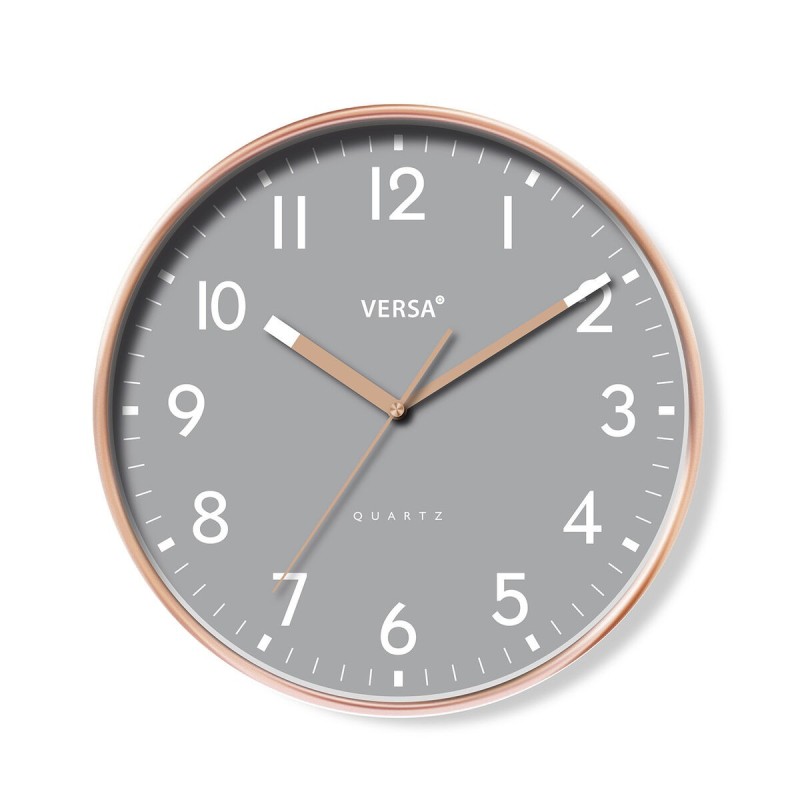 Horloge Murale Versa Gris Plastique 4 x 30 x 30 cm