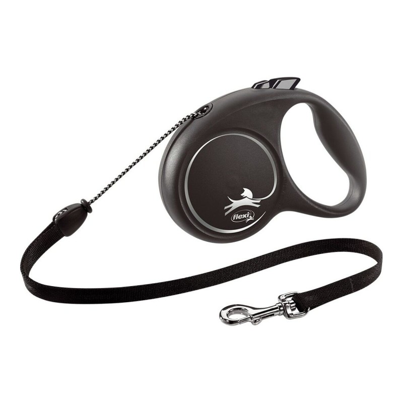 Laisse pour Chien Flexi BLACK DESIGN Argenté XS