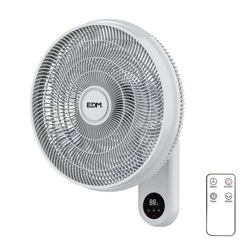 Ventilateur Mural EDM Blanc 50 W