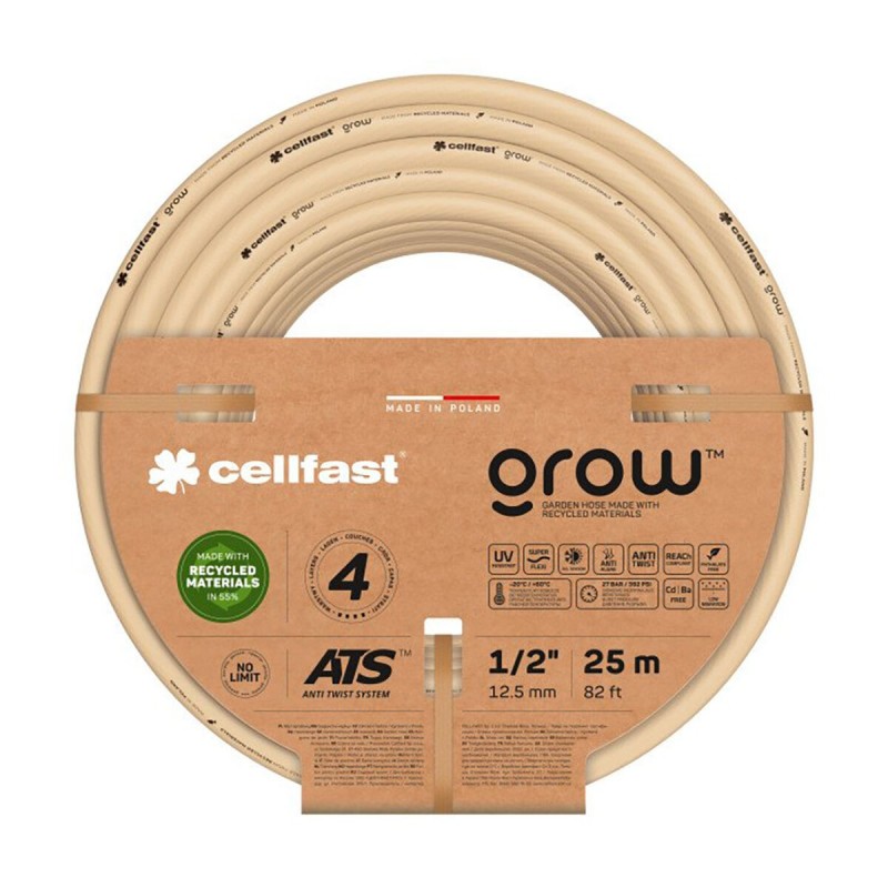 Tuyau d'arrosage Cellfast Grow 25 m 3/4" Ø 19 mm Beige