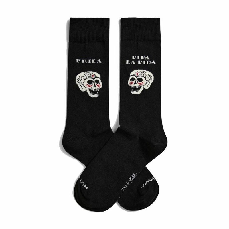 Chaussettes Jimmy Lion Frida Viva La Vida Noir 41-46