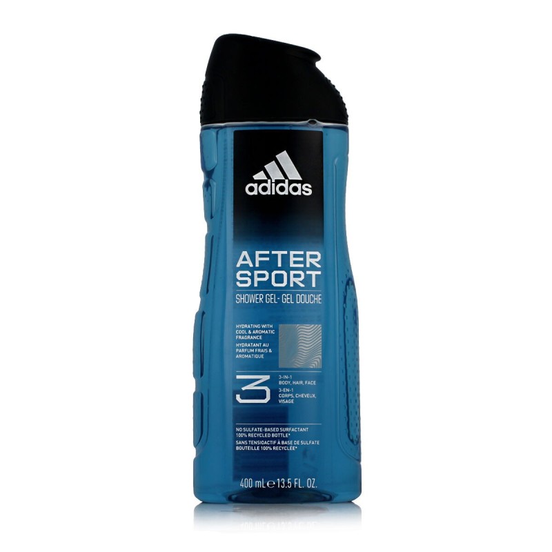 Gel de douche Adidas AFTER SPORT 400 ml 3-en-1