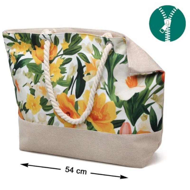 Sac Jaune Plage Fleurs