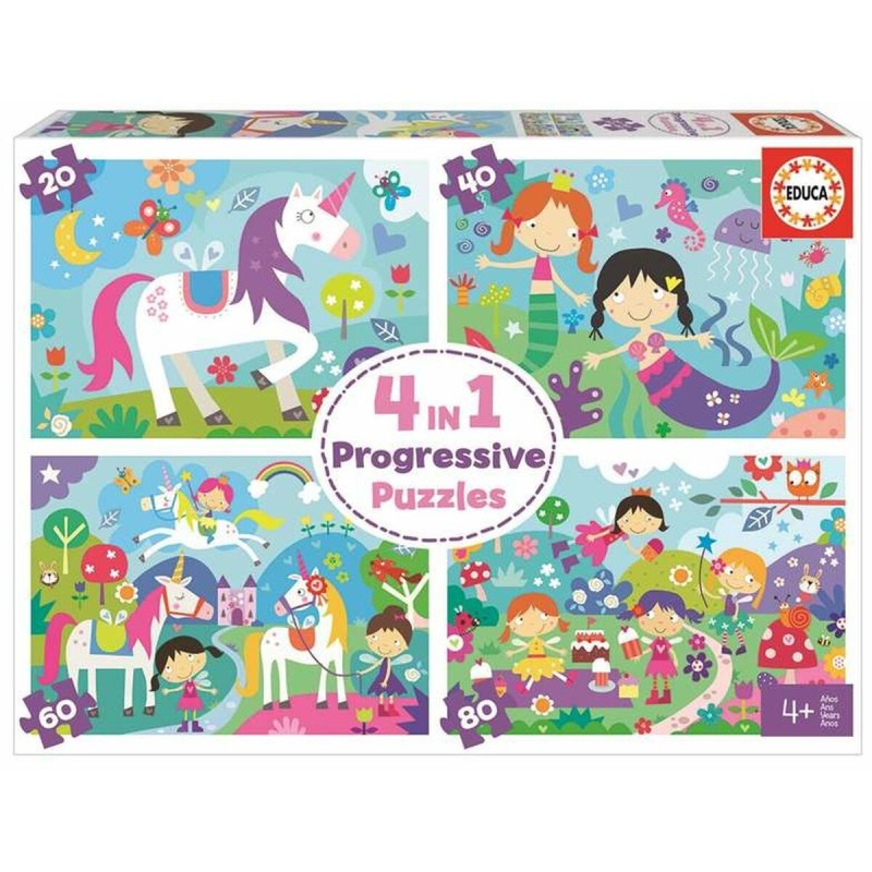 Set de 4 Puzzles Educa 18905 Fantaisie