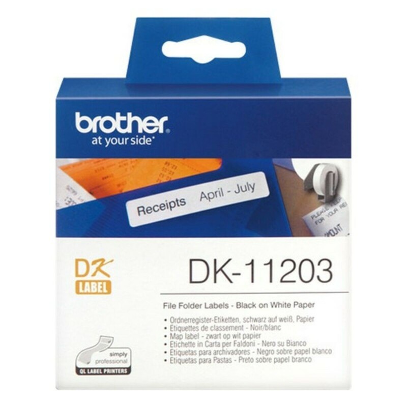 Etisuettes Brother DK-11203 Blanc Noir Noir/Blanc Papier