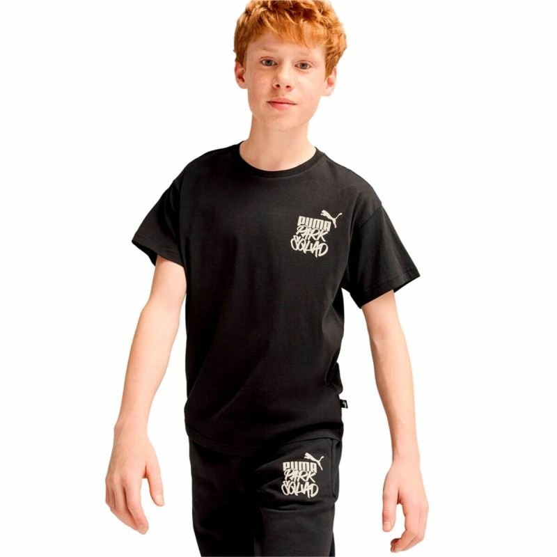 T shirt à manches courtes Enfant Puma Essenntials+ Mid 90S Graphic Noir