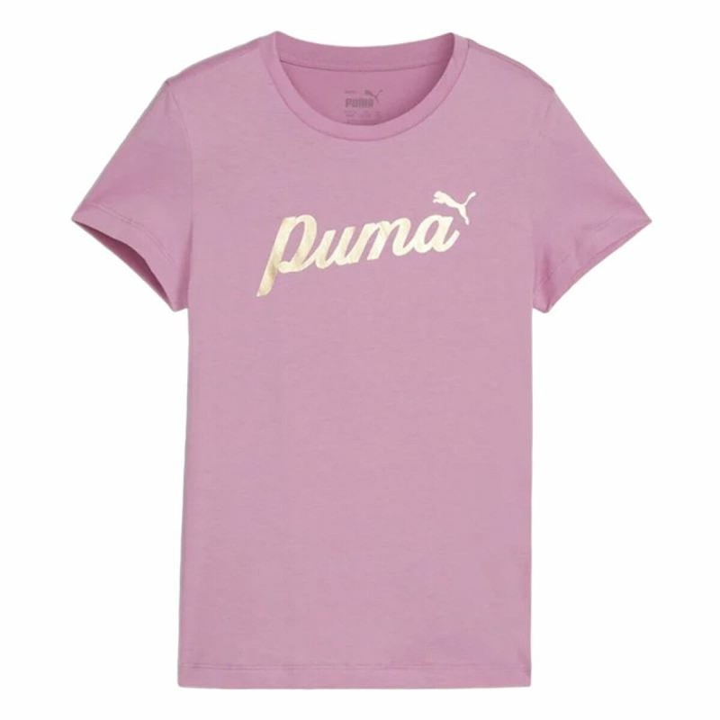 T shirt à manches courtes Enfant Puma Essentials+ Script Metallic G