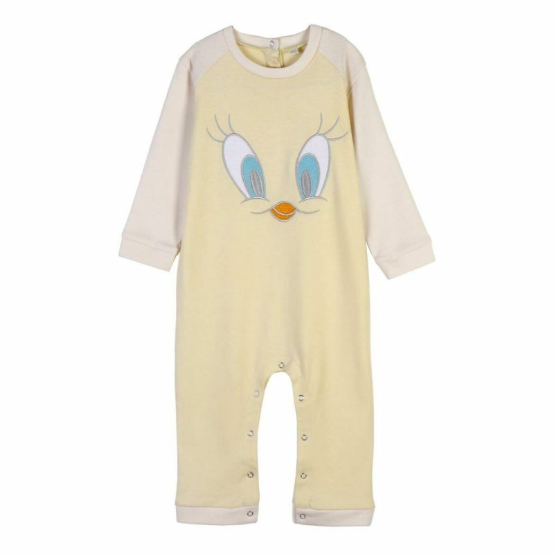 Barboteuse à Manches Longues pour Bébé Looney Tunes Gris Jaune