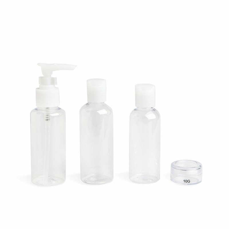 Distributeur de Liquides pour le Voyage 4 sur 1 IDC Institute Transparent Plastique 4 Pièces Lot