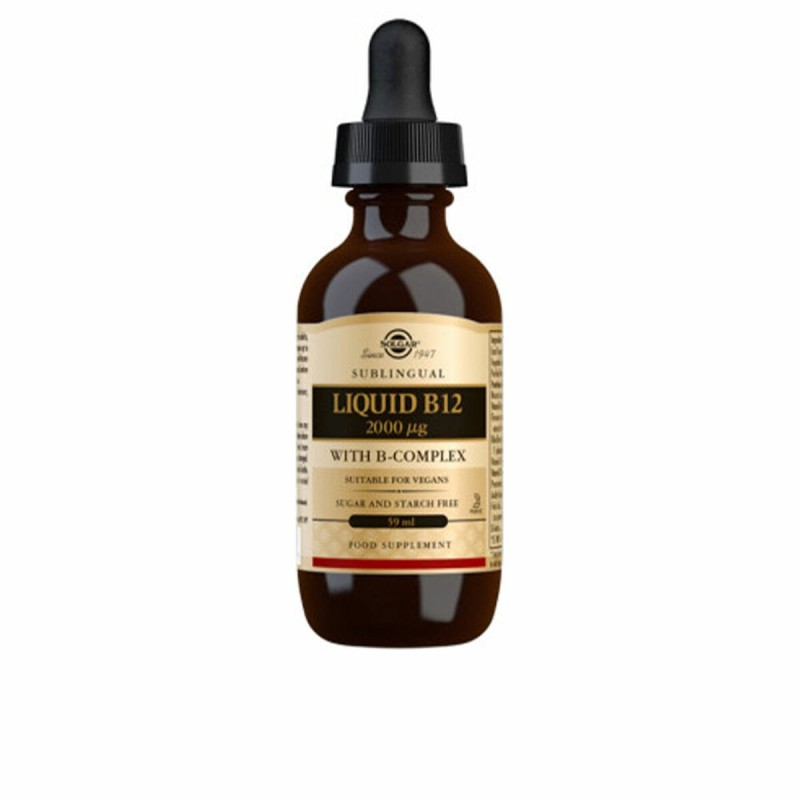 Vitamine B12 liquide avec complexe B Solgar B12 liquido 2000 g con B-Complex 59 ml