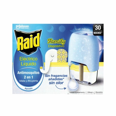 Antimoustiques Électrique Raid Family Antimosquitos 30 Nuits