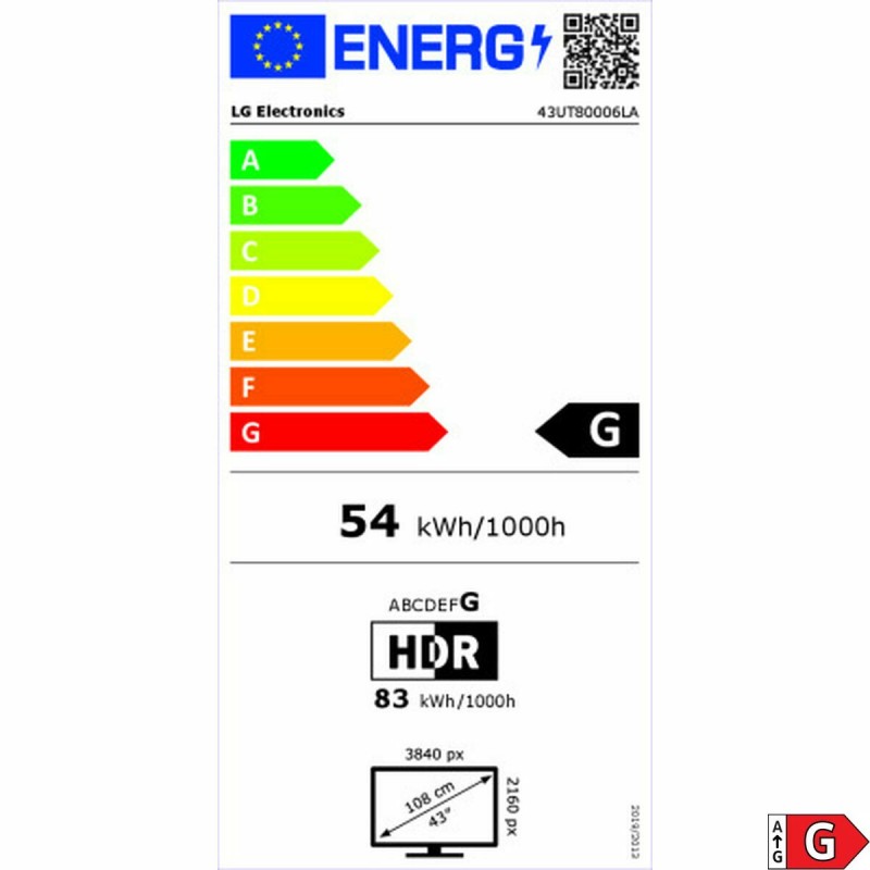 TV intelligente LG 43UT80006LA 43" 4K Ultra HD LED HDR D-LED