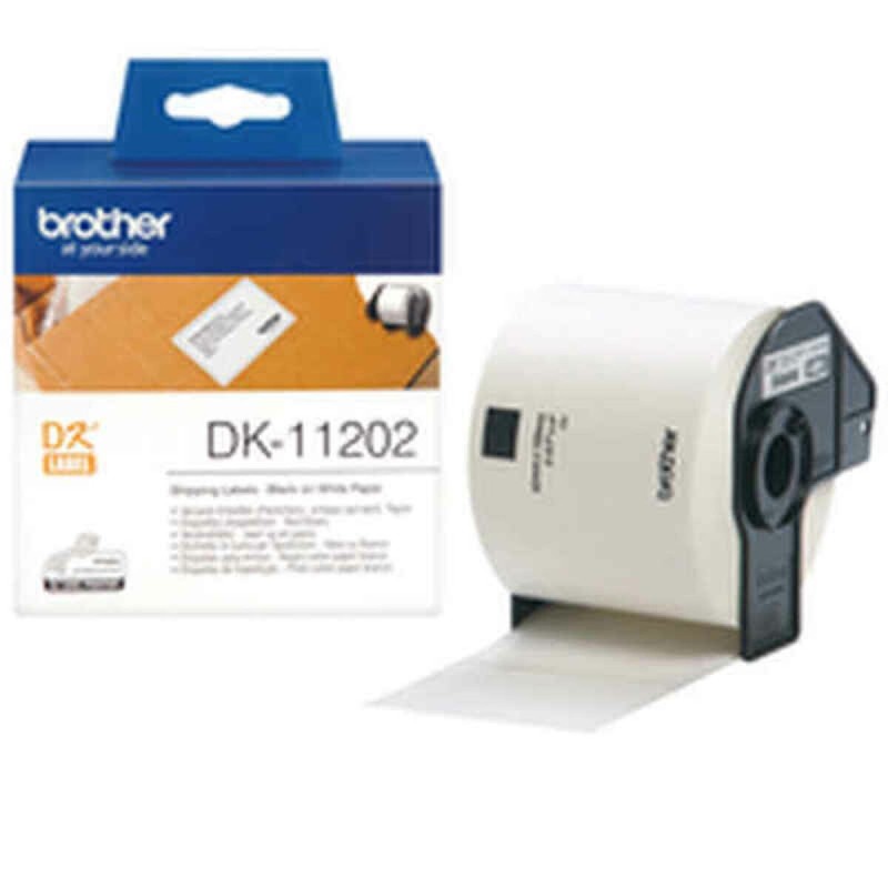 Etiquettes pour Imprimante Brother DK11202 Blanc Noir/Blanc