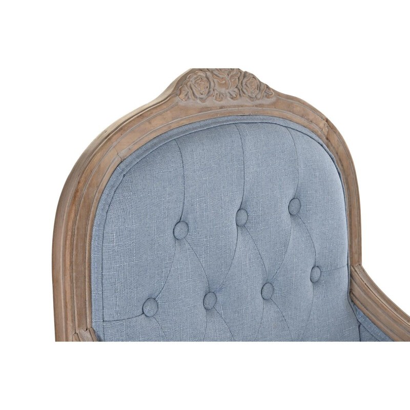 Chaise de Salle à Manger DKD Home Decor Bleu Naturel 30 x 40 cm 62 x 55 x 100 cm 63,5 x 50 x 102 cm