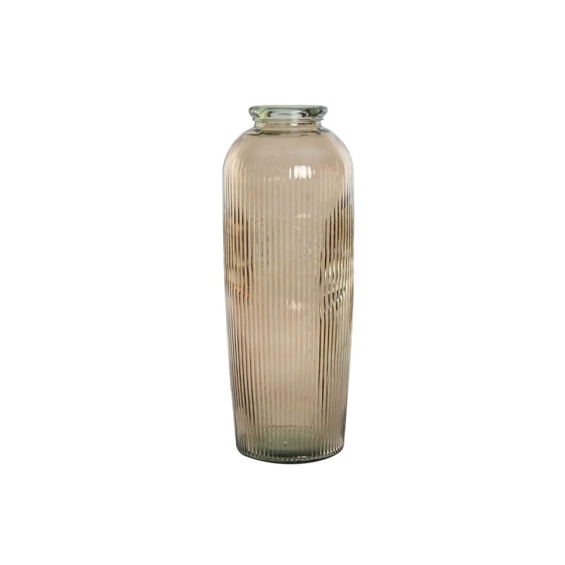 Vase Home ESPRIT Taupe Cristal recyclé 30 x 30 x 72 cm