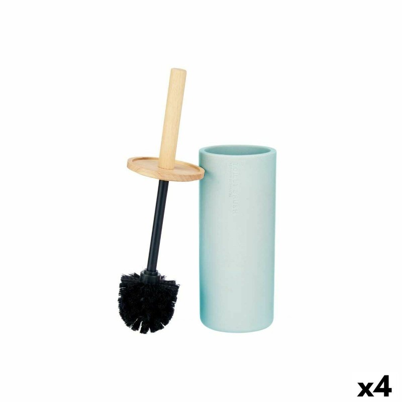 Brosse de salle de wc Bleu Bois Résine 10