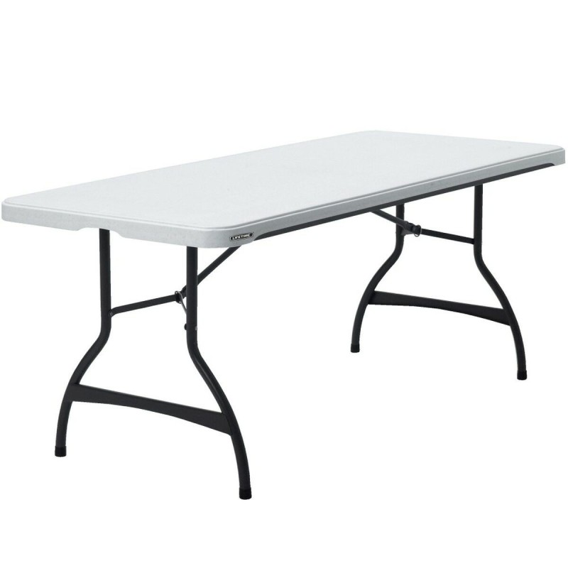 Table Piable Lifetime Blanc Acier Plastique 182 x 73