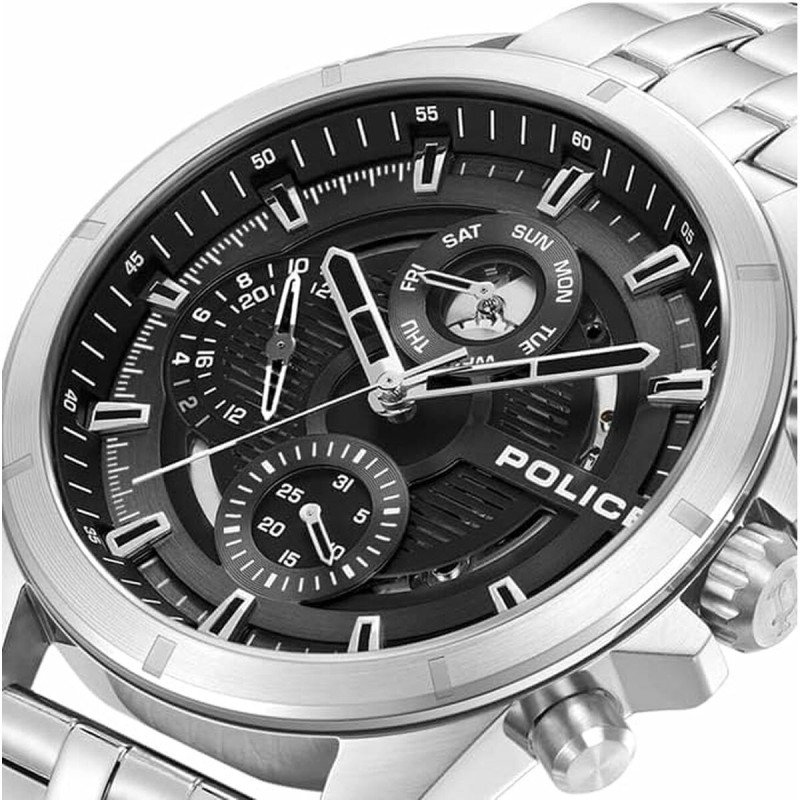 Montre Homme Police PEWJK0004605 Noir Argenté