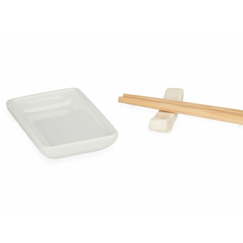 Set de sushi Kinvara 1249SJ4111 Blanc Bambou Porcelaine (12 Pièces) (6 Unités)