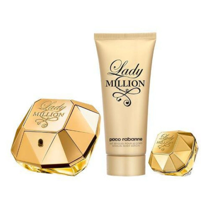 Set de Parfum Femme Paco Rabanne Lady Million EDP 3 Pièces