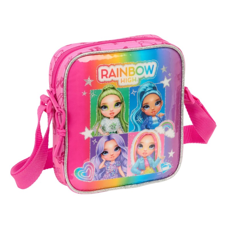 Sac à Bandoulière Rainbow High Shine Multicouleur 16 x 18 x 4 cm