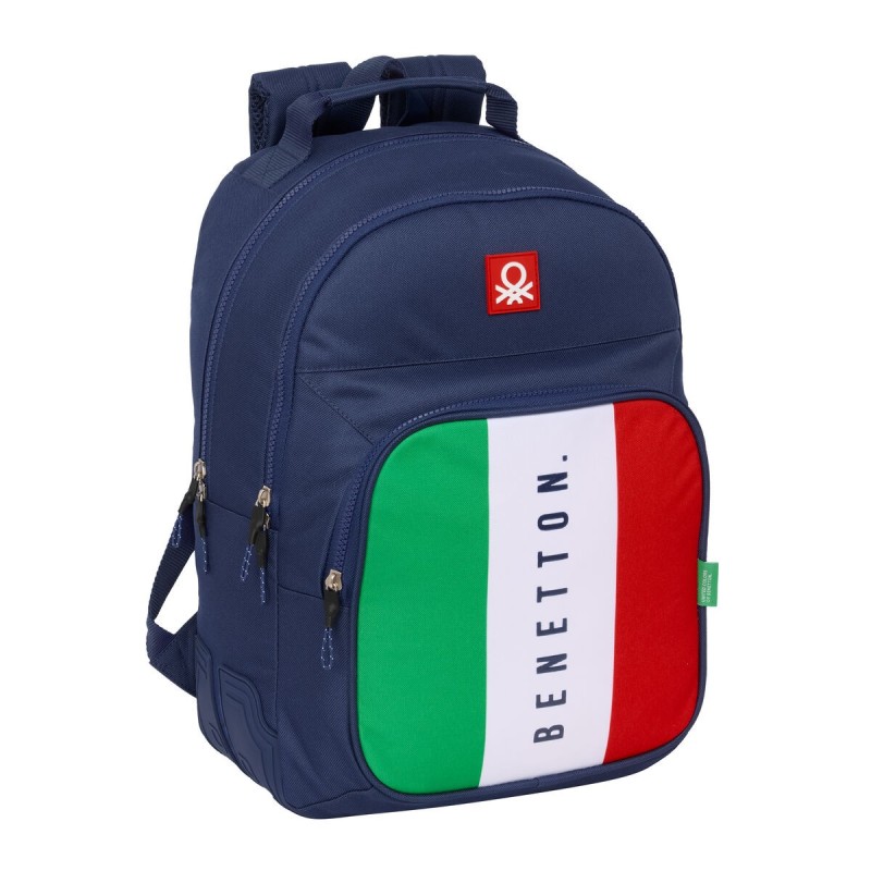 Cartable Benetton Flag Blue marine 32 x 42 x 15 cm