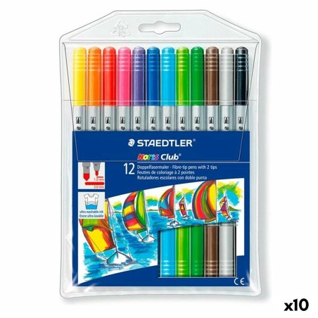 Ensemble de Marqueurs Staedtler Noris Club Double pointe Multicouleur (10 Unités)