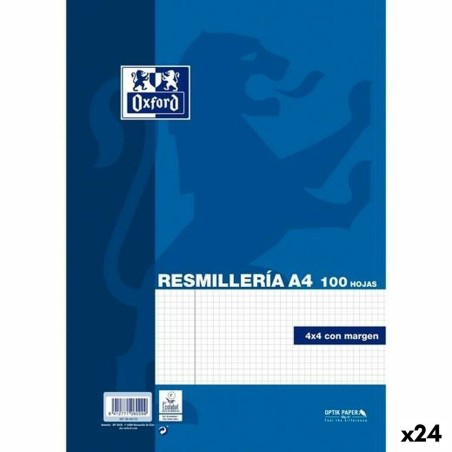 Lames de rechange Oxford OptikPaper Bleu A4 100 Volets (24 Unités)