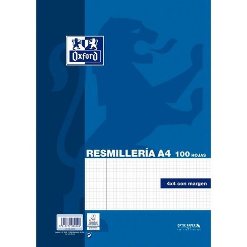 Lames de rechange Oxford OptikPaper Bleu A4 100 Volets (24 Unités)