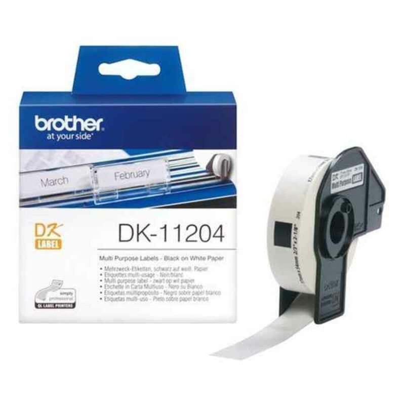 Etiquettes pour Imprimante Multiusage Brother DK11204 Blanc