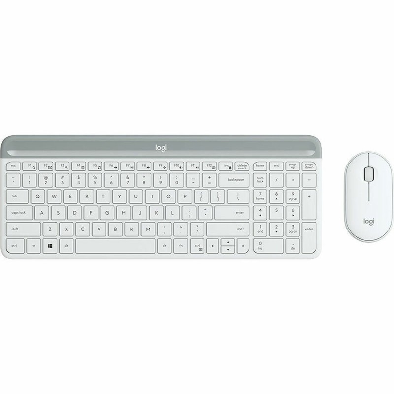 Souris & clavier Logitech MK470 Blanc Espagnol Qwerty