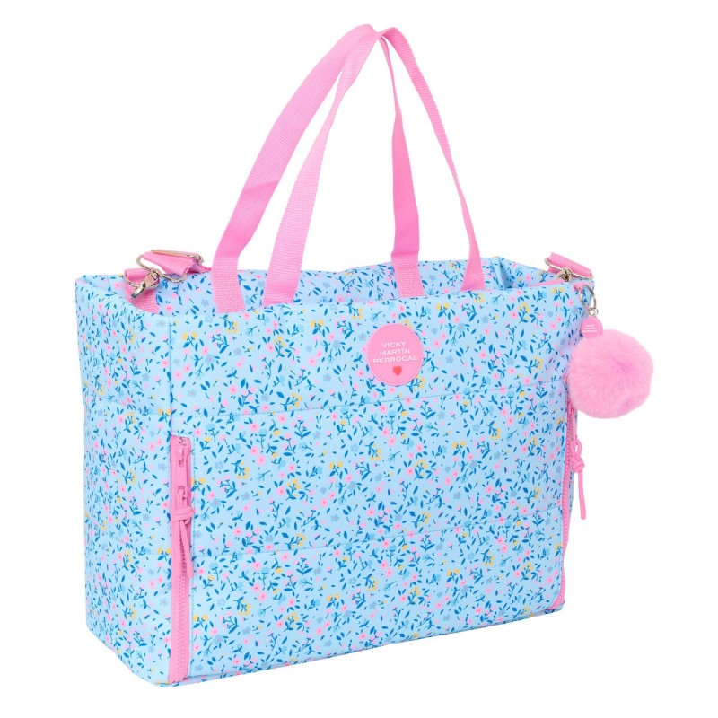 Housse pour ordinateur portable Vicky Martín Berrocal Paraíso Bleu Rose clair 40 x 31 x 17 cm