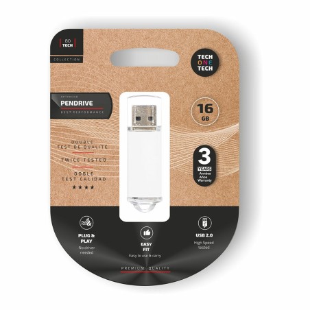 Clé USB Tech One Tech Blanc 16 GB