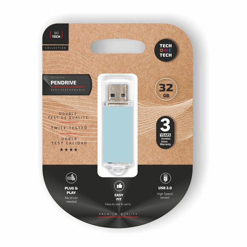 Clé USB Tech One Tech Bleu