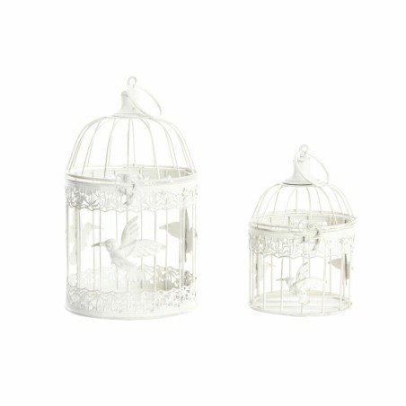 Cage DKD Home Decor Blanc 2 Pièces