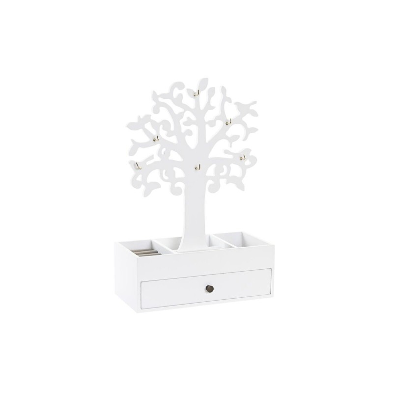 Boîte à bijoux DKD Home Decor Blanc Bois MDF (24 x 12 x 36 cm)