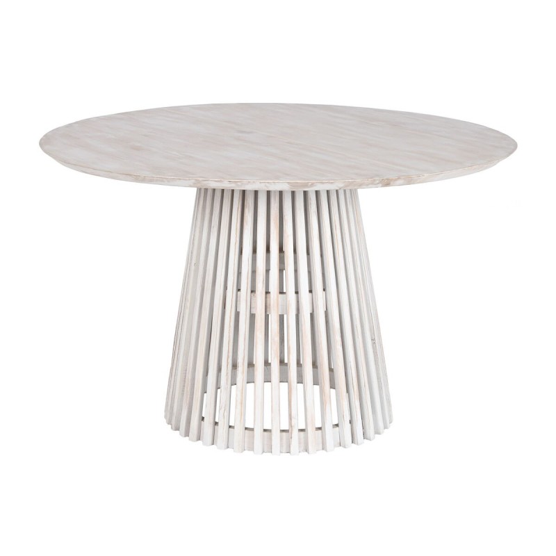 Table de Salle à Manger Home ESPRIT Blanc bois mindi 120 x 120 x 75 cm