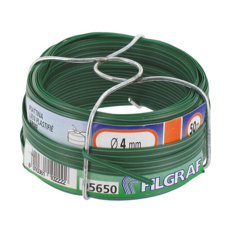 Bobine de fil Filgraf Plastifié 4 mm x 50 m Métal Vert