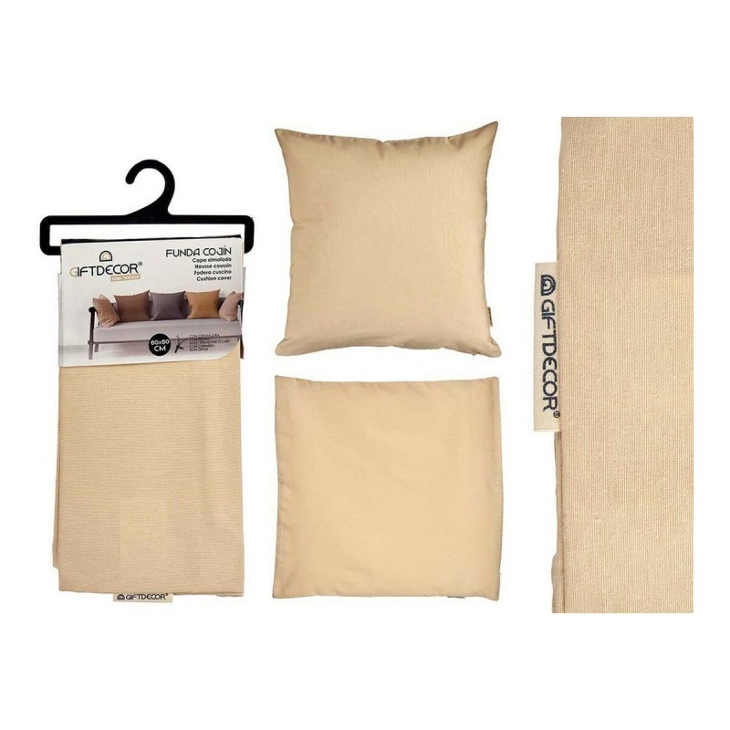 Housse de coussin Crème Beige 45 x 0,5 x 45 cm 60 x 0,5 x 60 cm