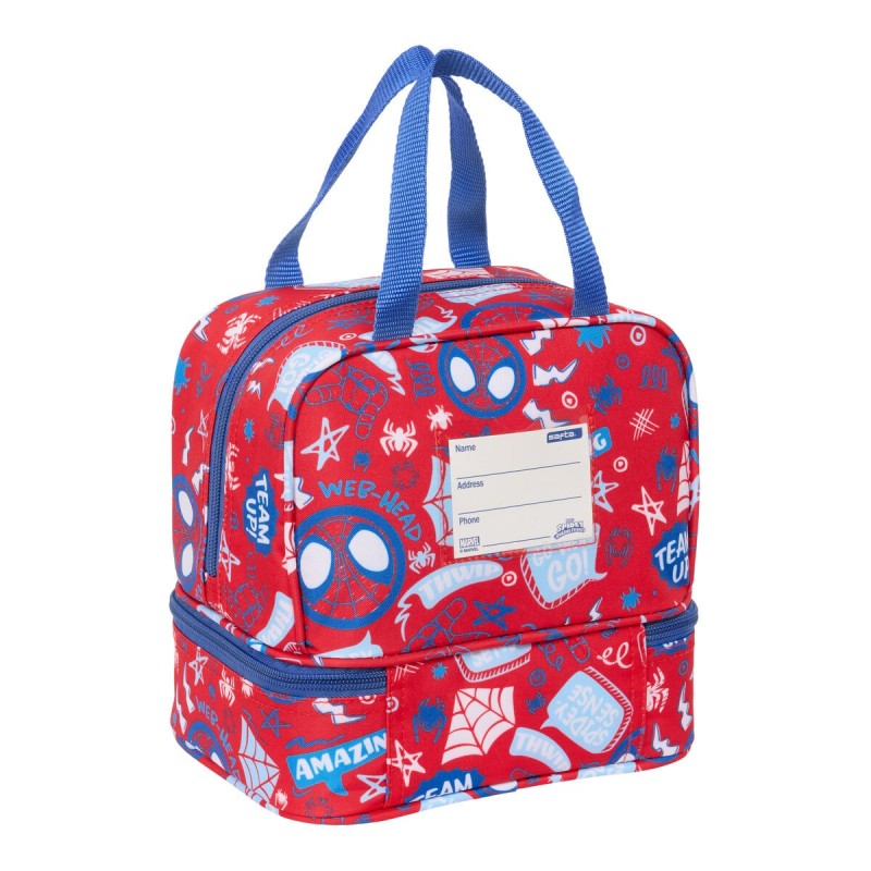 Sac à goûter Spider-Man Rescue Bleu Rouge 20 x 20 x 15 cm