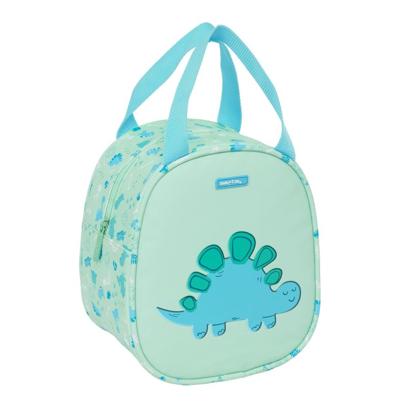 Sac glacière goûter Safta Dino Vert 19 x 22 x 14 cm